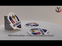 In logo silicone tùy chỉnh nhãn vải dệt cho quần áo