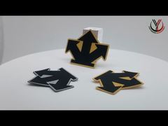 Nhãn quần áo in vải chéo 1mm có thể giặt được Logo silicon tùy chỉnh