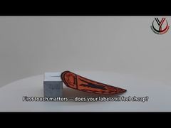 Nhãn quần áo dập nổi Velcro tùy chỉnh Logo TPU bóng / mờ