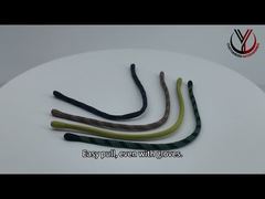 Xem Quần áo Dây rút tùy chỉnh 10cm Dây silicon nhỏ giọt sáng bóng ở cả hai đầu Bản demo