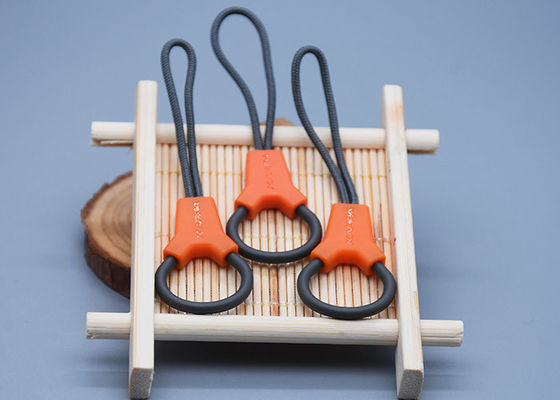 2 màu Logo tùy chỉnh Dây kéo bằng nhựa Polyester kéo cho hàng may mặc