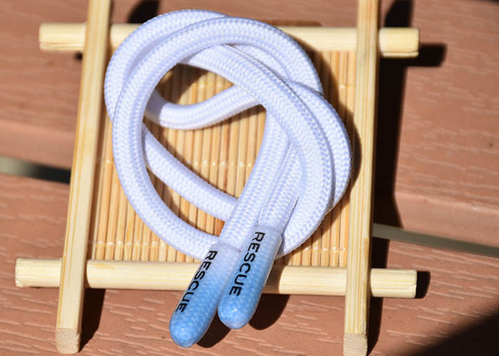 Logo màu đen được in 37,5cm dây Polyester bện tròn cho hàng may mặc