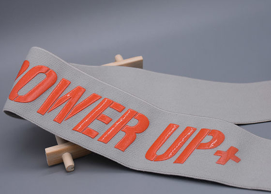 Logo silicone sáng bóng Dây đàn hồi không trượt rộng 47mm cho hàng may mặc