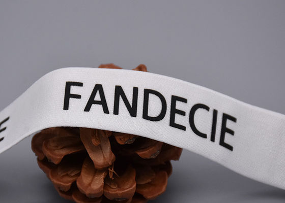 Hàng may mặc Dây thun tùy chỉnh được in với Logo màu đen mờ